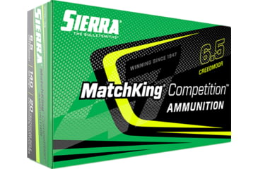 Image of Sierra MatchKing, 6.5mm Creedmoor,140 Grain, HPBT, Brass Cased Rifle Ammo, 20 Rounds, A1740-05-20RD
