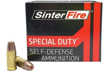 Image of SinterFire Special Duty Self-Defense, .40 S&amp;W, 125 Grain, Hollow Point Frangible, Brass Cased Pistol Ammo, 20 Round Box, SF40125SD