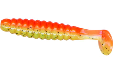 Image of Slider Crappie Panfish Grub, 18, 1.5in, Orange/Chartreuse, CSGLG15
