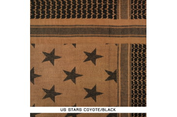 Image of SnugPak Camcon Shemagh, Usa Stars, Coyote/Black, 61140