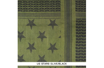 Image of SnugPak Camcon Shemagh, Usa Stars, Olive/Black, 61120