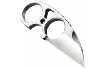 Image of SOG Specialty Knives &amp; Tools Snarl Fixed Blade Knife, 2.3in, 9Cr18MoV Blade, Sheepsfoot, Silver, Silver Handle, Black, SOG-JB01K-CP