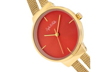 Image of Sophie And Freda Sedona Bracelet Watch, Gold/Orange, One Size, SAFSF5304