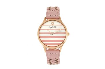 Image of Sophie And Freda Tucson Leather-Band Watch w/ Swarovski Crystals, Rose Gold/Pink, One Size, SAFSF4506