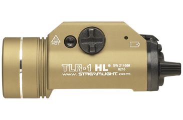 Image of Streamlight TLR-1 HL LED Rail-Mounted Tactical Flashlight, 800 Lumens w/Lithium Batteries, Flat Dark Earth, 69266