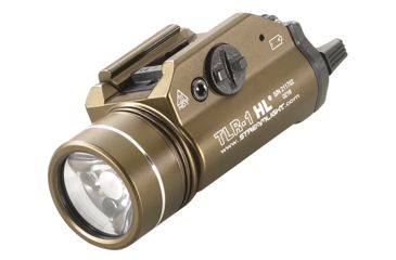 Image of Streamlight TLR-1 HL Rail-Mounted TacticalFlashlight, 800 Lumens w/Lithium Batteries, Flat Dark Earth Brown, 69267