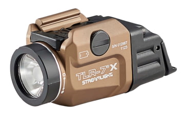 Image of Streamlight TLR-7X Flex LED Tactical Weapon Light, CR123A, White, 500 Lumens, FDE, 69429