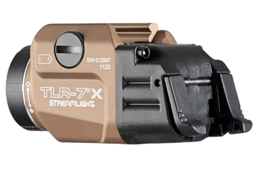 Image of Streamlight TLR-7X Flex LED Tactical Weapon Light, CR123A, White, 500 Lumens, FDE, 69429