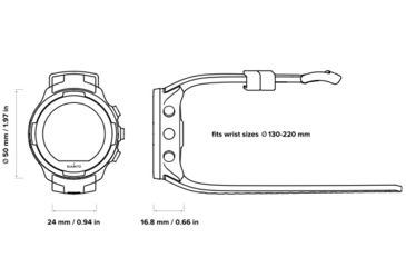 Image of Suunto 9 G1 Baro Durable Multisport GPS Watch, Black, w/o Smart Sensor and Heart Rate Belt SS050019000