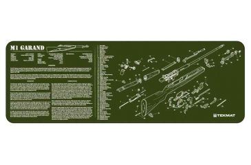 Tekmat Armorers Bench Mat 12inx36in M1 Garand Olive Drab, 36-M1GAR-OD