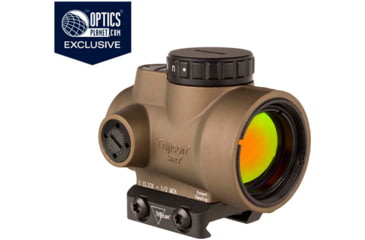 Trijicon 1x25 MRO 2.0 MOA Adj Red Dot Sight with MRO Low and 1/3 Co-witness Mounts