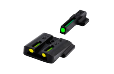 Image of TruGlo Tritium Fiber Optic Brite-Site Handgun Sight For Smith and Wesson MP Front Green and Yellow Rear Sight, TG-TG131MPTY