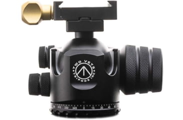 Two Vets Tripods Inc 44MM Dual Tension Ballhead W/ Area 419 ARCALOCK CLAMP, Black/Gold, 3in, 44MM419