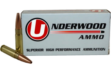 Underwood Ammo .300 AAC Blackout 115 Grain Solid Monolithic Hollow Point Nickel Plated Brass Cased Rifle Ammo, 20, JHP