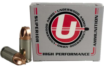 Underwood Ammo .32 ACP +P 55 Grain Solid Monolithic Nickel Plated Brass Cased Pistol Ammunition, 20