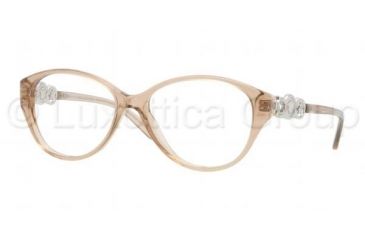 Image of Versace VE3161 Eyeglass Frames 617-5115 - Transparent Brown Frame