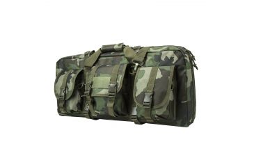 Image of Vism Deluxe AR and AK Pistol, Subgun Gun Case w/3 Accessory Pockets, 28x13in, Woodland Camo CVCPD2962WC-28