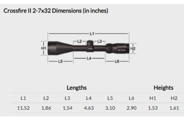 Image of Vortex Crossfire II 2-7x32mm Rifle Scope, 1in Tube, Second Focal Plane, Black, Anodized, Non-Illuminated Dead-Hold BDC Reticle, MOA Adjustment, CF2-31003