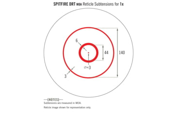 Image of Vortex Spitfire AR 1x Prism Scope DRT Reticle, Black, SPR-200