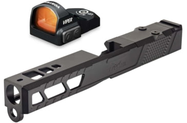 Image of Vortex Viper 1x24mm 6 MOA Red Dot Sight, Black, Viper Red Dot and TRYBE Defense Pistol Slide, Glock 17, Gen 3, Viper Cut, Version 2, Black Cerakote