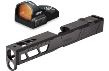 Image of Vortex Viper 1x24mm 6 MOA Red Dot Sight, Black, Viper Red Dot and TRYBE Defense Pistol Slide, Glock 17, Gen 4, Viper Cut, Version 2, Black Cerakote