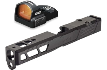 Image of Vortex Viper 1x24mm 6 MOA Red Dot Sight, Black, Viper Red Dot and TRYBE Defense Pistol Slide, Glock 19, Gen 5, Viper Cut, Version 2, Black Cerakote