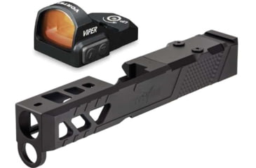 Image of Vortex Viper 1x24mm 6 MOA Red Dot Sight, Black, Viper Red Dot and TRYBE Defense Pistol Slide, Glock 26, Gen 3/4, Viper Cut, Version 2, Black Cerakote