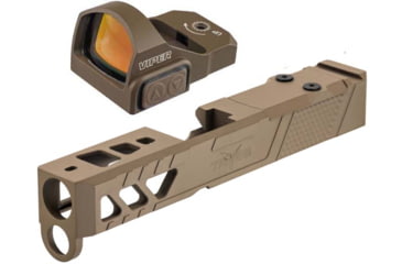 Image of Vortex Viper 1x24mm 6 MOA Red Dot Sight, FDE, Viper Red Dot and TRYBE Defense Pistol Slide, Glock 26, Gen 3/4, Viper Cut, Version 2, FDE Cerakote
