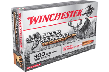 Winchester Deer Season XP Copper Impact .300 Winchester 150 Grain Copper Extreme Point Centerfire Rifle Ammunition, 20, CEPPT