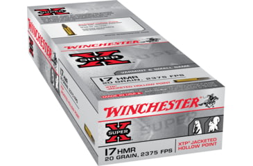 Winchester SUPER-X RIMFIRE .17 Hornady Magnum Rimfire 20 grain XTP Jacketed Hollow Point Rimfire Ammunition, 50, JHP