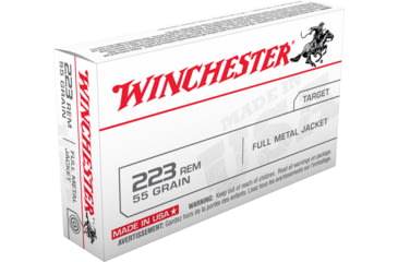 Winchester USA RIFLE .223 Remington 55 Grain Full Metal Jacket Brass Cased Centerfire Rifle Ammunition Up to 23% Off — 4 models