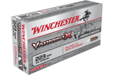 Winchester VARMINT X RIFLE .223 Remington 55 grain Rapid Expansion Polymer Tip Centerfire Rifle Ammunition Up to 21% Off — 2 models