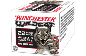 Image of Winchester WILDCAT .22 Long Rifle, 40 Grain, Lead Round Nose, Brass Cased, Rimfire Ammo, 500 Rounds, WW22LR