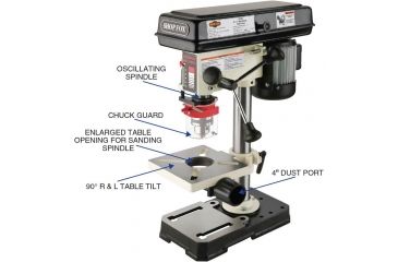 Image of SHOP FOX 1/2 HP 8in 5 Speed Oscillating Drill Press, W1667