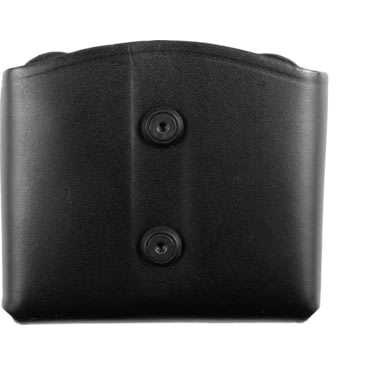 Double Magazine holder .45 ACP single stack black leather
