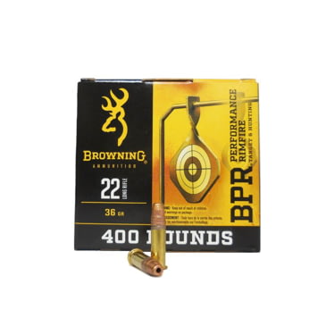 Browning BPR Performance 22 Long Rifle 36 Grain Hollow Point Rimfire  Ammunition | 4.1 Star Rating Free Shipping over $49!
