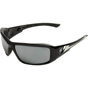 Black with Silver Mirror Lens Edge Eyewear XB117 Brazeau Safety Glasses 