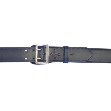 Black w/Brass B59 G & G Leather Lined Duty Belt 4 Row Stitched