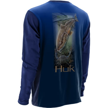 Huk Performance Fishing Mens Kscott Performance Lets Fight Long Sleeve Shirt Free Shipping Over 49