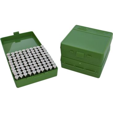 MTM Case-Gard Handgun Ammunition Ammo Storage Box 100 Round P-100-44 Green Black 