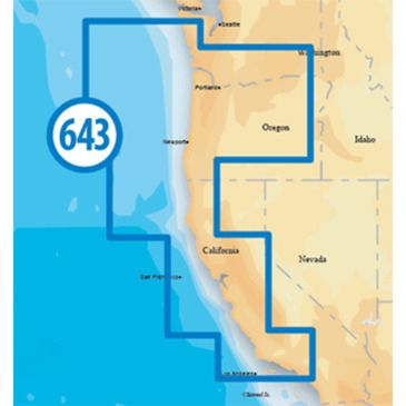 msd-643p Navionics Platinum Plus Oregon and California Digital Marine Map 