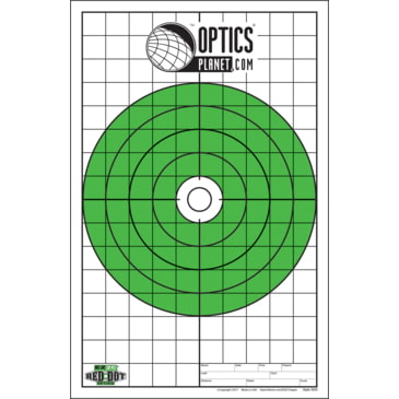 opticsplanet exclusive ez2c targets red dot optics large bullseye paper targets 5 star rating free shipping over 49