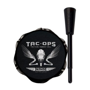 Primos Tactical Pot Turkey Call Box w/Anodized Aluminum Disc Solid Black 00277 