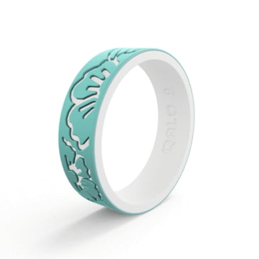 QALO Womens Strata Hibiscus Silicone Ring | Free Shipping ...