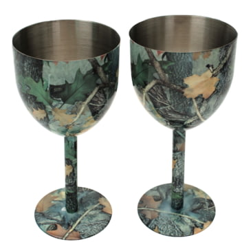 River S Edge Camo 8oz Wine Glasses Free Shipping Over 49