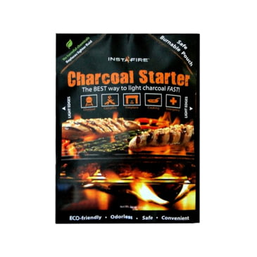 InstaFire EcoFriendly Combo Pack of Single Use Fire Starter and Charcoal Pouches 