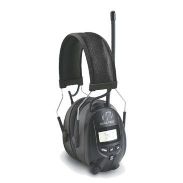 Walker's Digital AM FM Radio Power Muff Black Digital Screen MP3 Input GWP-RDOM 