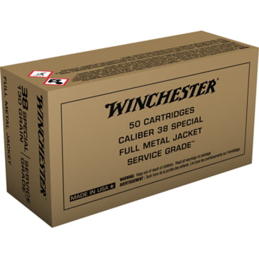 Winchester Usa Handgun Service Grade 38 Special 130 Grain Full Metal Jacket Centerfire Pistol Ammunition Free Shipping Over 49