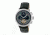 Heritor Aura Leather-Band Watch w/ Day/Date, Silver/Black, Standard HERHR3501