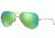 Ray-Ban Aviator Large Metal Sunglasses RB3025 112/19-5514 - Matte Gold Frame, Crystal Green Multil Green Mirror Lenses